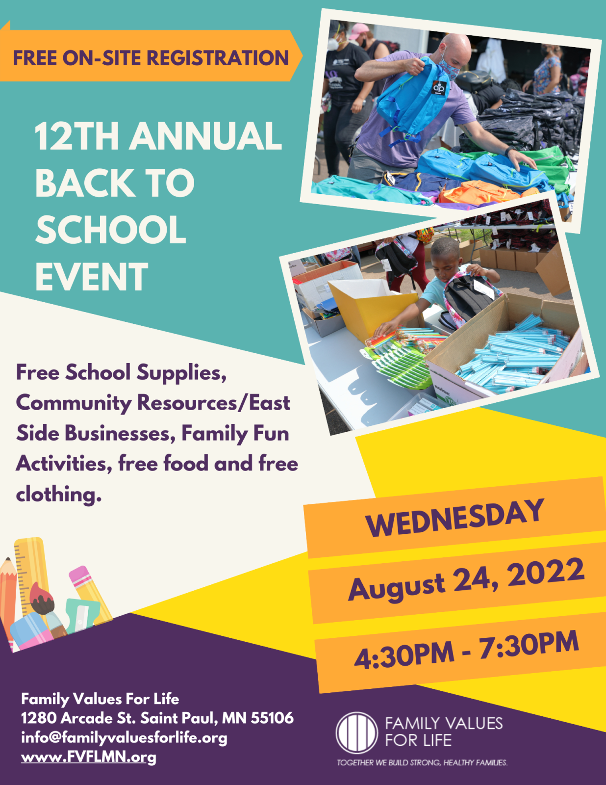 12th Annual Back to School Event Photo - Click Here to See